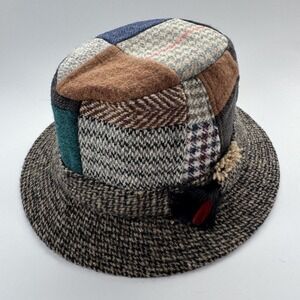 HANNA HATS Walking Hat Patchwork Tweed Wool Adult Small Irish Donegal Ireland